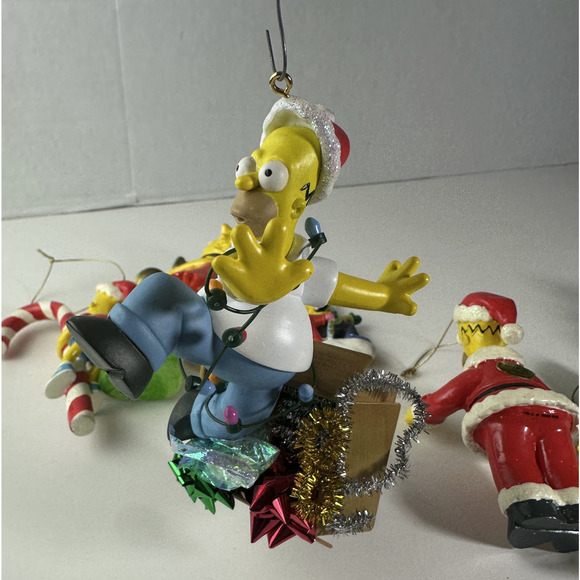 Bundle Mixed Lot The Simpsons Christmas Holiday Ornaments Homer Marge Bart Lisa - Picture 4 of 16